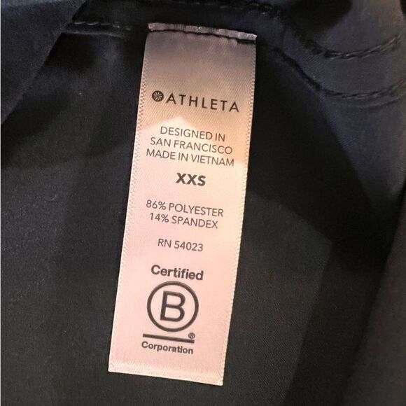 Athleta Zuma Black Featherweight Stretch Utility Shirt Dress XXS NWT Travel - Picture 10 of 12